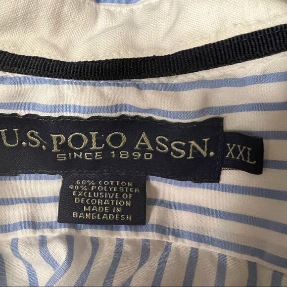 US Polo light blue and white striped top.  Sz XXL - Picture 5 of 5